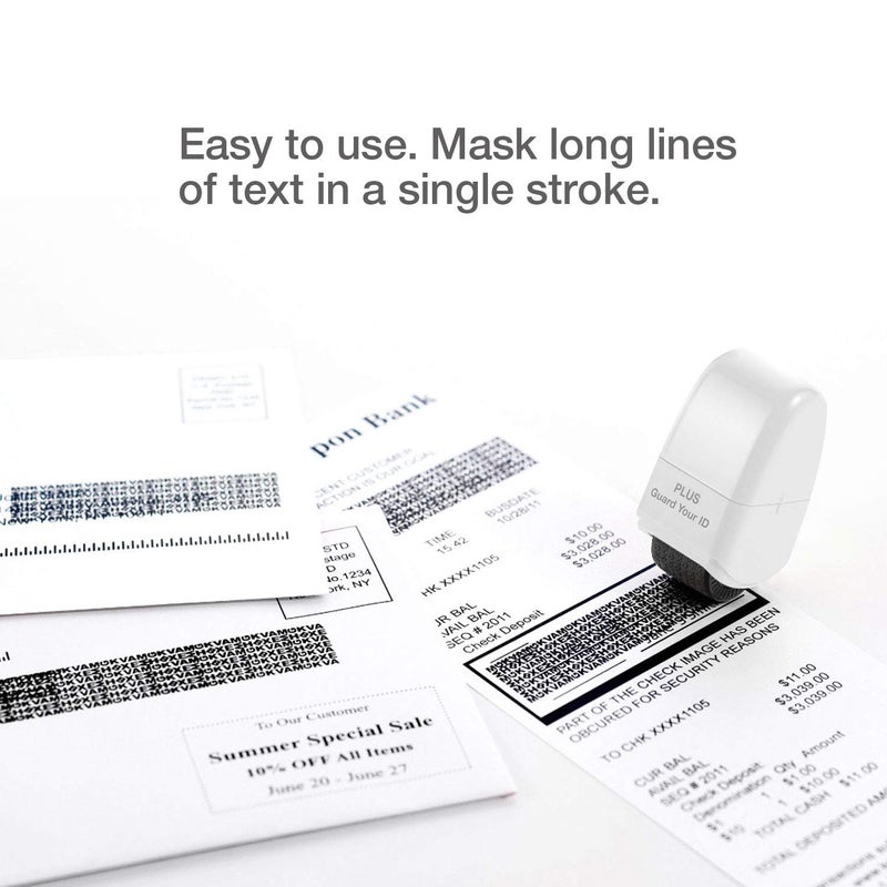 Plus Guard Your ID Identity Protection Stamp Roller, Deluxe Multi-Color 4-Pack - Image 3